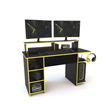 DELOS ESCRITORIO GAMER 1.4 MTS C/ALZADA NEGRO/AMARILLO            