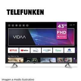 TELEFUNKEN TV 43" SMART FULL HD VIDAA